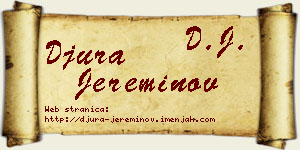 Đura Jereminov vizit kartica